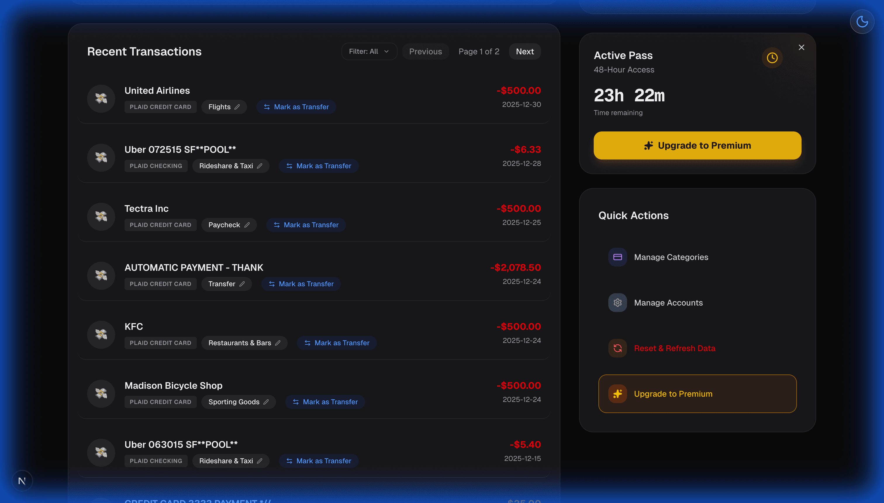 Connect your bank accounts